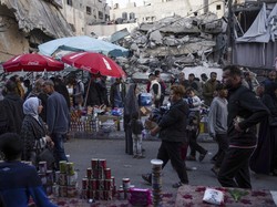 Video Sehari Setelah Gencatan Senjata, Lapak Dagangan Ramai Lagi di Gaza
