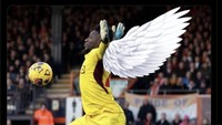 Kalau yang ini meme mengenai Andre Onana, yang bakal mengawal gawang MU. Foto: dok. Internet/X (Twitter)