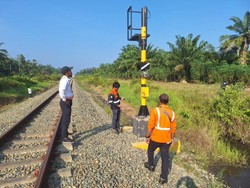 Lampu Persinyalan KA di Dicuri di Dekat Stasiun Bandar Tinggi, Pelaku Dicari