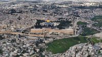 Foto Udara Kota Tua Yerusalem, Tempat Al-Aqsa Berdiri