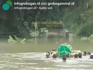 Viral Keranda Jenazah Terjang Banjir di Grobogan, Begini Kisahnya