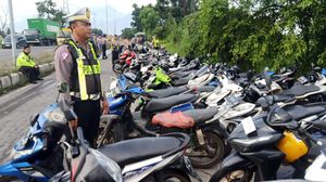 Polisi Amankan Ratusan Motor Saat Balap Liar di Sidoarjo