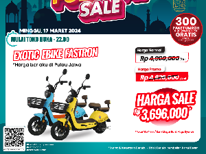 Beli Sepeda Listrik di Transmart Full Day Sale, Diskon Rp 2 Jutaan!