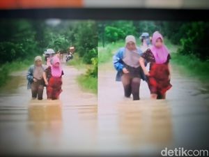 Rani Terpaksa Menerjang Banjir demi Lahirkan Sang Buah Hati