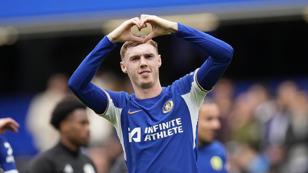 Cole Palmer menjadi bintang kemenangan Chelsea atas Leicester City di Piala FA.  (Foto: Dave Shopland/AP)