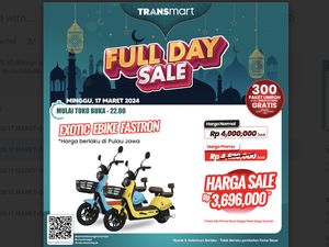 Diskon Gede-gedean Sepeda Listrik di Transmart Full Day Sale