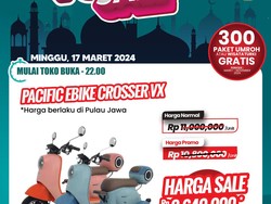 Wow! Beli Sepeda Listrik di Transmart Full Day Sale Hemat Rp 2,4 Jutaan