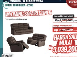 Pesta Diskon! Beli Sofa di Transmart Full Day Sale Hemat Rp 1,2 Jutaan