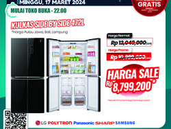 Beli Kulkas 2 Pintu di Transmart Full Day Sale Dapat Potongan Harga Rp 3,4 Jutaan