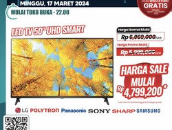 Murah Bener! Beli LED TV 50-65 Inch di Transmart Full Day Sale Hemat Rp 4 Jutaan