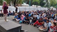 Aksi Mahasiswa dan Pelajar Dukung KPU