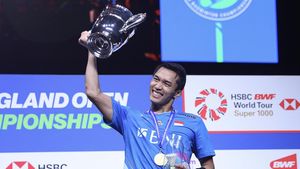 Ekspresi Jonatan Christie Juara All England 2024