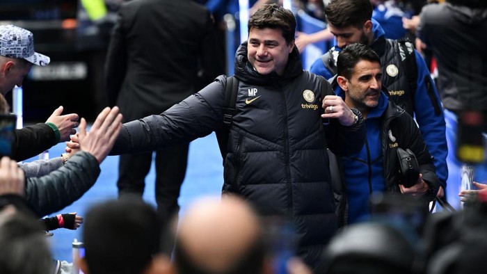 LONDON, ENGLAND - MARCH 17: Mauricio Pochettino, Manager of Chelsea, arrives at the stadium prior to the Emirates FA Cup Quarter Final between Chelsea FC and Leicester City FC at Stamford Bridge on March 17, 2024 in London, England. (Photo by Darren Walsh/Chelsea FC via Getty Images)