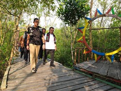 Kala Menparekraf Sandiaga Sambangi Mangrove Pangkal Babu