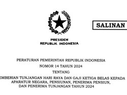 Isi PP 14 Tahun 2024 Tentang THR dan Gaji Ke-13 serta Link Download