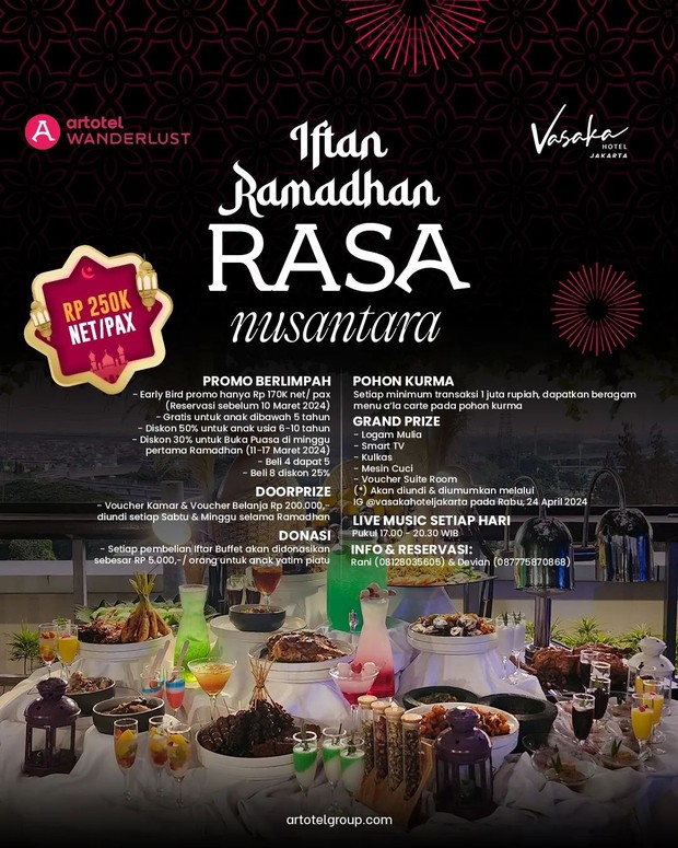 Vasaka Hotel Jakarta/Foto: Instagram @vasakahoteljakarta
