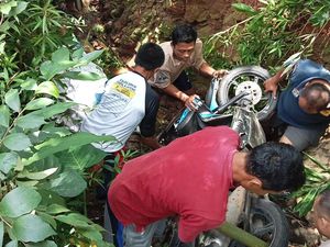 Pemotor Terjun Jurang di Batuwarno Wonogiri, 1 Orang Dikabarkan Tewas