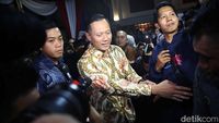 Airlangga, Zulhas dan AHY Sambangi Rumah Prabowo Jelang Pengumuman KPU