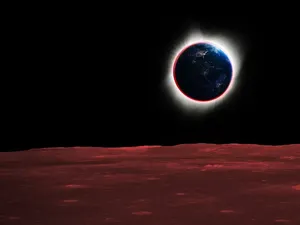 Bagaimana Gerhana Matahari Dilihat dari Bulan?