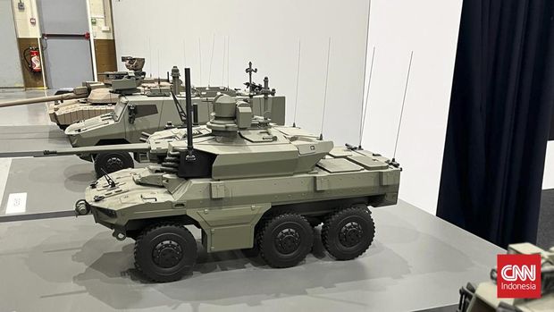 Sejumlah prototipe tank produksi Nexter KNDS dipamerkan