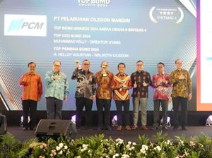Walkot dan 2 BUMD Cilegon Raih Penghargaan Top BUMD Awards 2024