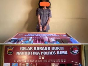 Polisi Tangkap Pengedar Sabu di Bima, Punya Senjata Api-Kartu Pers Polisi Tangkap Pengedar Sabu di Bima, Punya Senjata Api-Kartu Pers