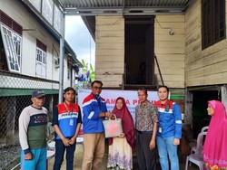 Pertamina Sumbagsel Beri Bantuan Sembako ke Korban Banjir di Jambi