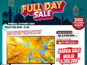 TV LED 50 UHD Smart TV Diskon Rp 1,7 Juta di Transmart Full Day Sale