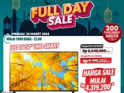 TV LED 50 UHD Smart TV Diskon Rp 1,7 Juta di Transmart Full Day Sale