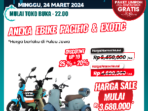 Sepeda Listrik Bertabur Diskon Jutaan di Transmart Full Day Sale