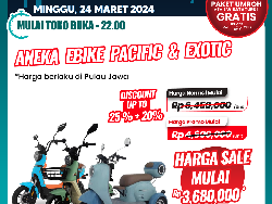 Sepeda Listrik Bertabur Diskon Jutaan di Transmart Full Day Sale