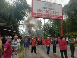 Jalur Medan-Sibolangit Macet, Warga Aksi Blokir Jalan Tuntut Soal Lahan