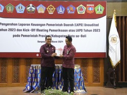 Bupati Tabanan Serahkan LKPD Unaudited kepada BPK RI Provinsi Bali