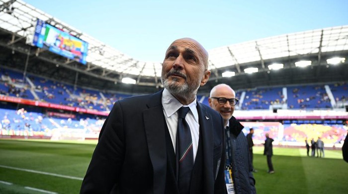 HARRISON, NEW JERSEY - MARCH 24:  Head coach of Italy Luciano Spalletti attends  before the International Friendly match between Ecuador and Italy at Red Bull Arena on March 24, 2024 in Harrison, New Jersey. (Photo by Claudio Villa/Getty Images)