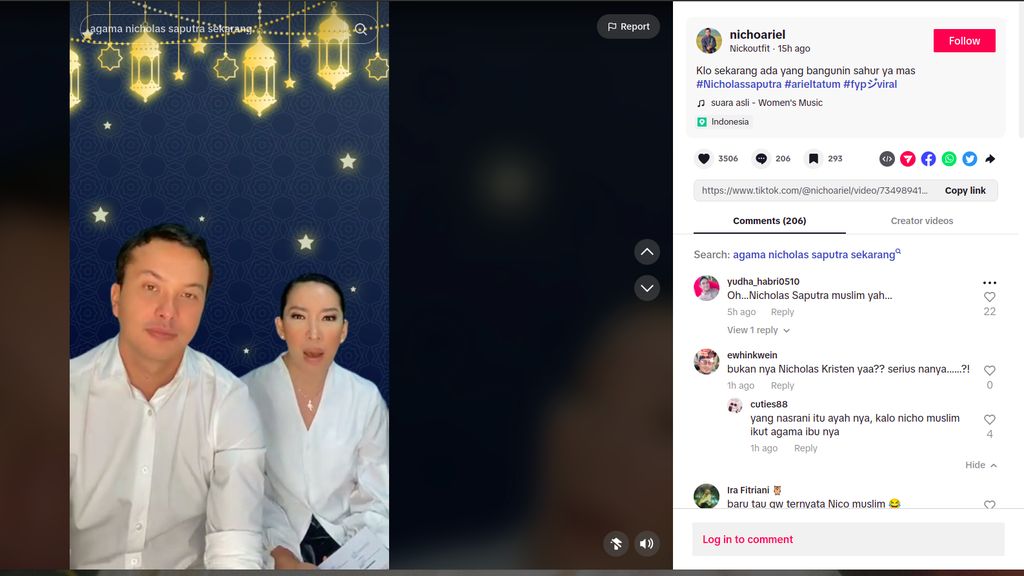 Nicholas Saputra bahasa kebiasaan sahur