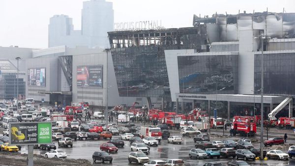 Potret Kerusakan Gedung Konser di Moskow Pascaserangan Mematikan
