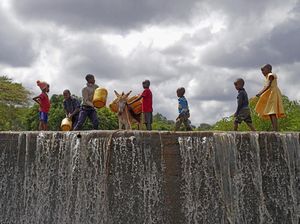 Warga Kenya Bangun Bendungan Pasir untuk Selamat dari Kekeringan