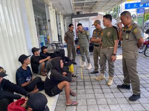 Cuma Bawa Duit 13 Ribu, 10 Bonek Ditangkap Satpol PP Jembrana