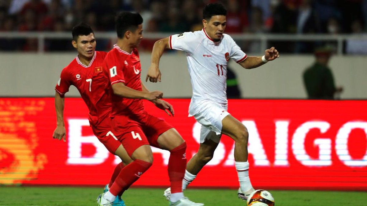 Indonesia menang 3-0 atas Vietnam di Kualifikasi Piala Dunia 2026. (Foto: Getty Images/Minh Hoang)