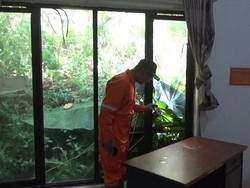 Kantor BPBD Palopo Diterjang Longsor, Kaca Jendela Gedung Pecah