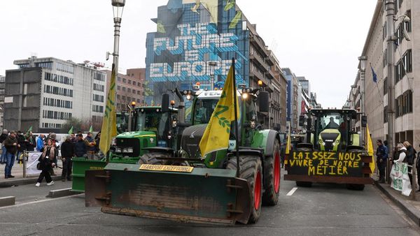 Demo Petani Belgia Berujung Ricuh di Markas Uni Eropa