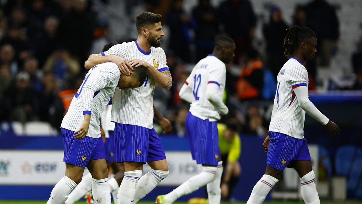 Prancis kalahkan Chile 3-2 di laga uji coba (REUTERS/Sarah Meyssonnier)