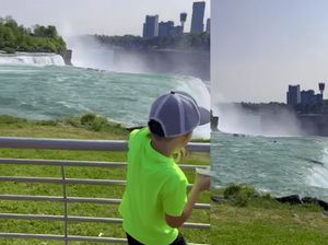 Keluarga Ini Terkejut Saat Lihat Pemandangan di Air Terjun Niagara Keluarga Ini Terkejut Saat Lihat Pemandangan di Air Terjun Niagara