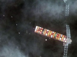 Satelit Potret Before After Jembatan Baltimore yang Hancur Ditabrak Kapal