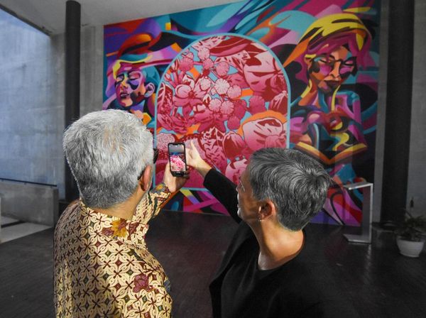 Peringatan 75 Tahun Hubungan Diplomatik RI-Australia dalam Logo dan Mural AR