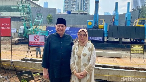 Chairman sekaligus Founder CT Corp Chairul Tanjung dan istri, Anita Ratnasari Tanjung. (Firda/detikcom)