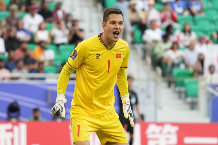 DOHA, QATAR - JANUARY 14: Nguyen Filip of Vietnam in action during the AFC Asian Cup Group D match between Japan and Vietnam at Al Thumama Stadium on January 14, 2024 in Doha, Qatar. (Photo by Etsuo Hara/Getty Images)