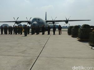 Hercules TNI Kirim Payung Udara untuk Penyaluran Bantuan ke Palestina