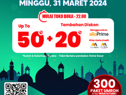 Belanja di Transmart Full Day Sale Hari Ini! Diskon Melimpah 50% + 20%