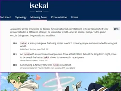 Wibu.. Kata Isekai Kini Ada di Kamus Bahasa Inggris Oxford